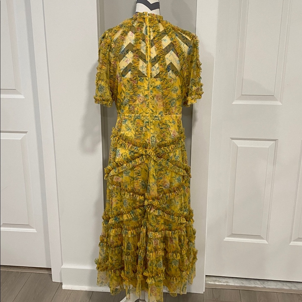 Mac Duggal Yellow Floral Dress - Picture 3 of 8